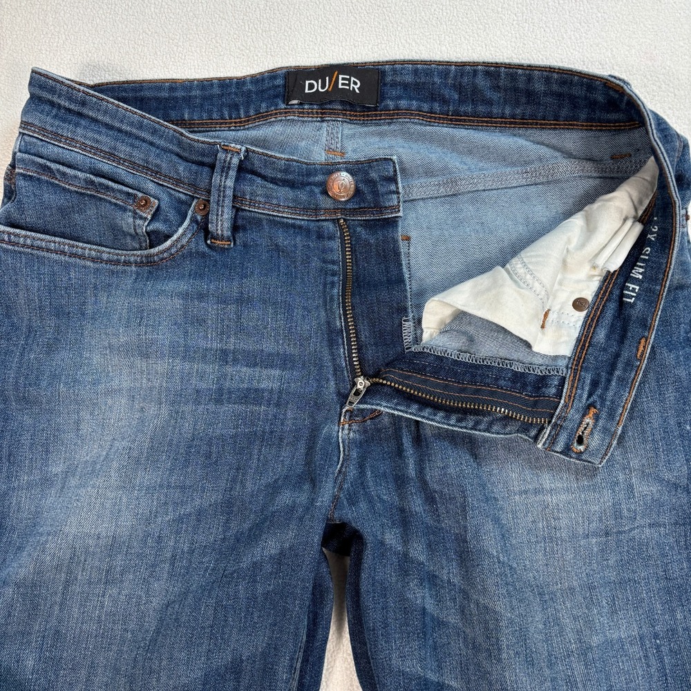 DU/ER Jeans Men's 32x25 Blue L2X Slim Fit Stretch Tapered Performance Denim DUER - Picture 5 of 16